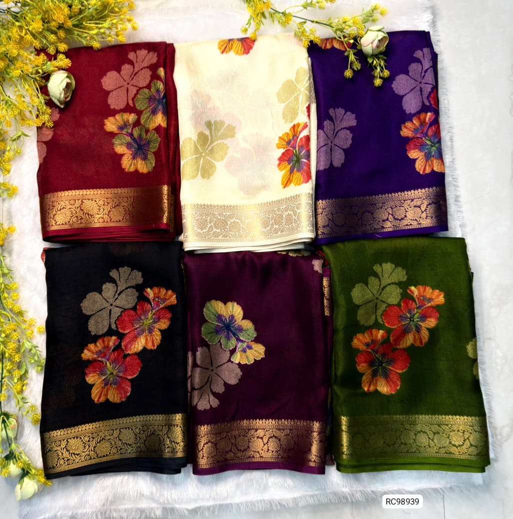 Soft Georgette Jacquard Weaving Saree