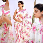Floral Japan Satin Saree