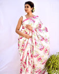 Floral Japan Satin Saree