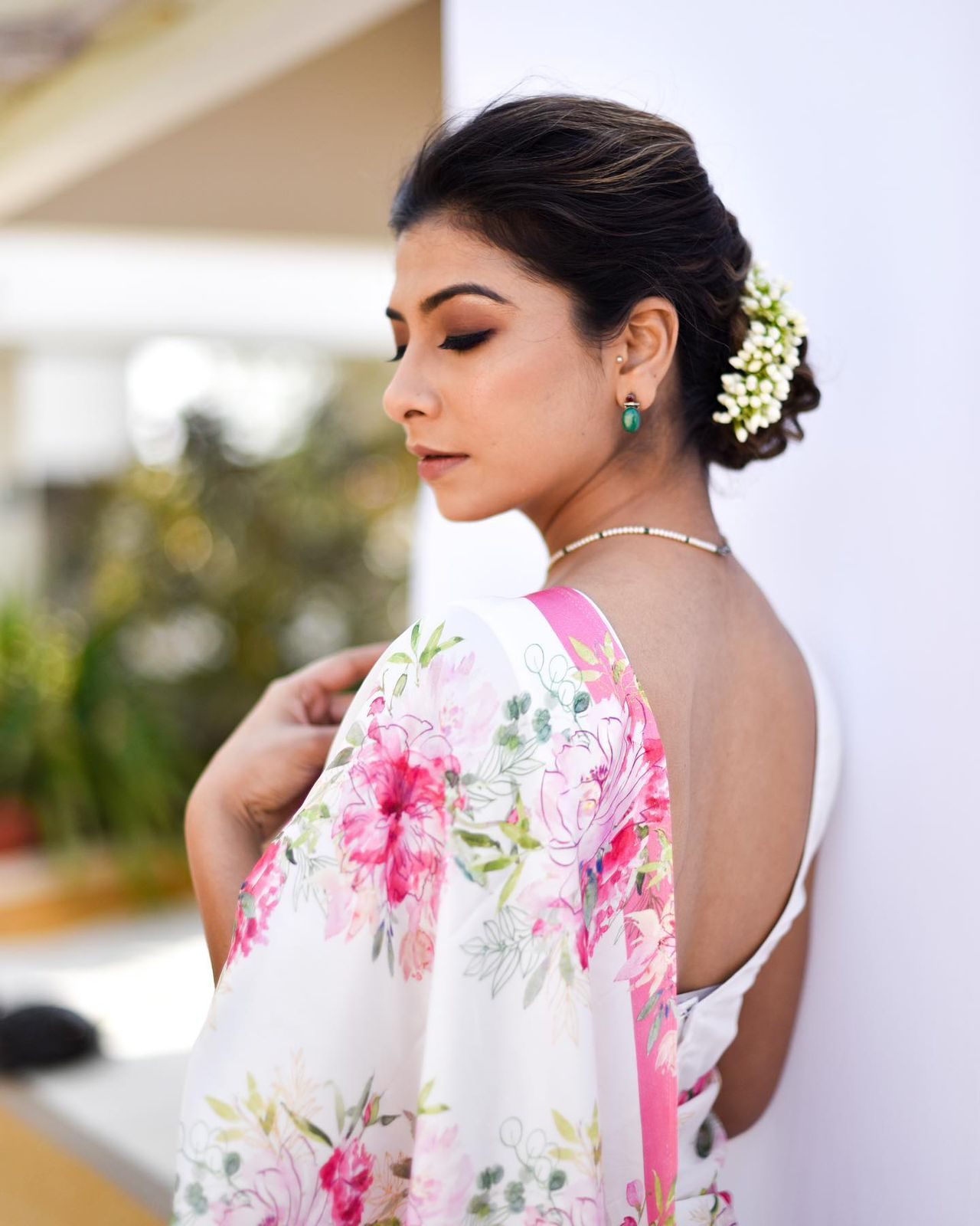 Floral Japan Satin Saree