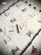 Heavy Linen Cow Pichwai Saree