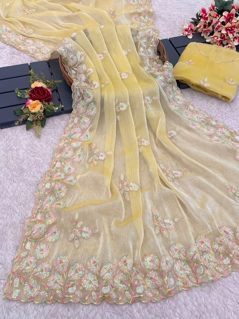 Premium Zimmy Chiffon Saree