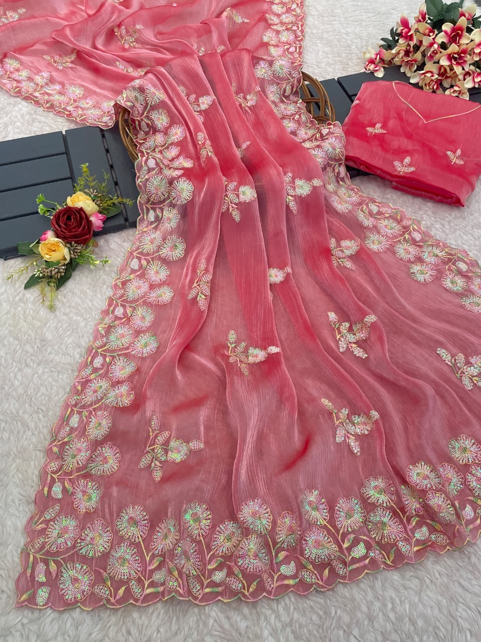 Premium Zimmy Chiffon Saree