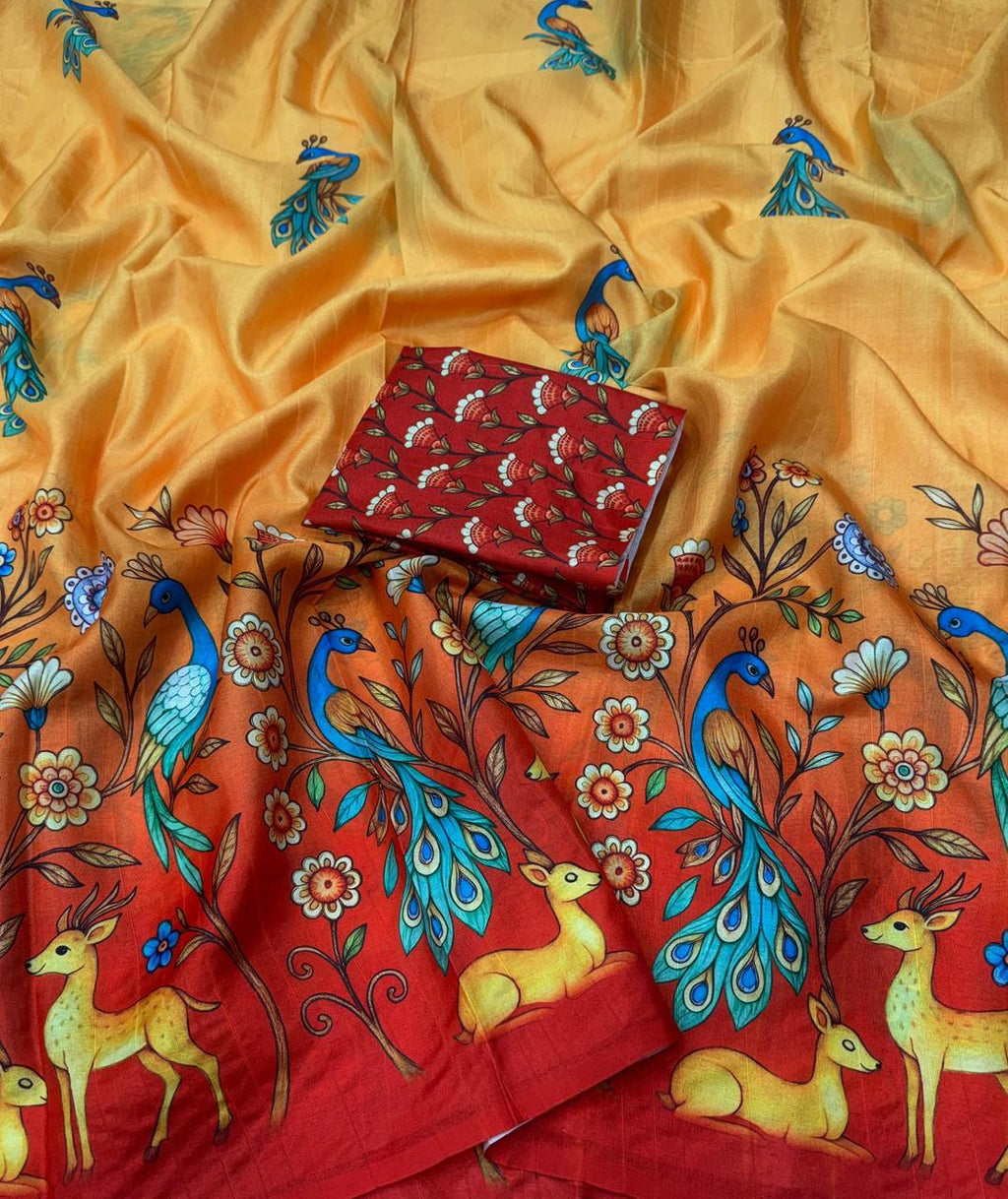 Pure Handloom Tussar Silk Saree