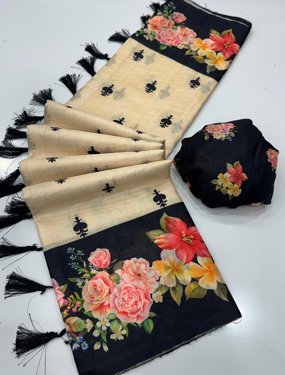 Pure Handloom Tussar Silk Saree