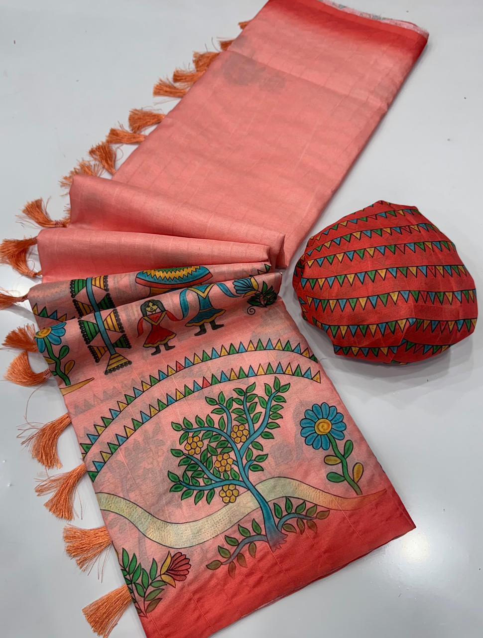 Pure Handloom Tussar Silk Saree