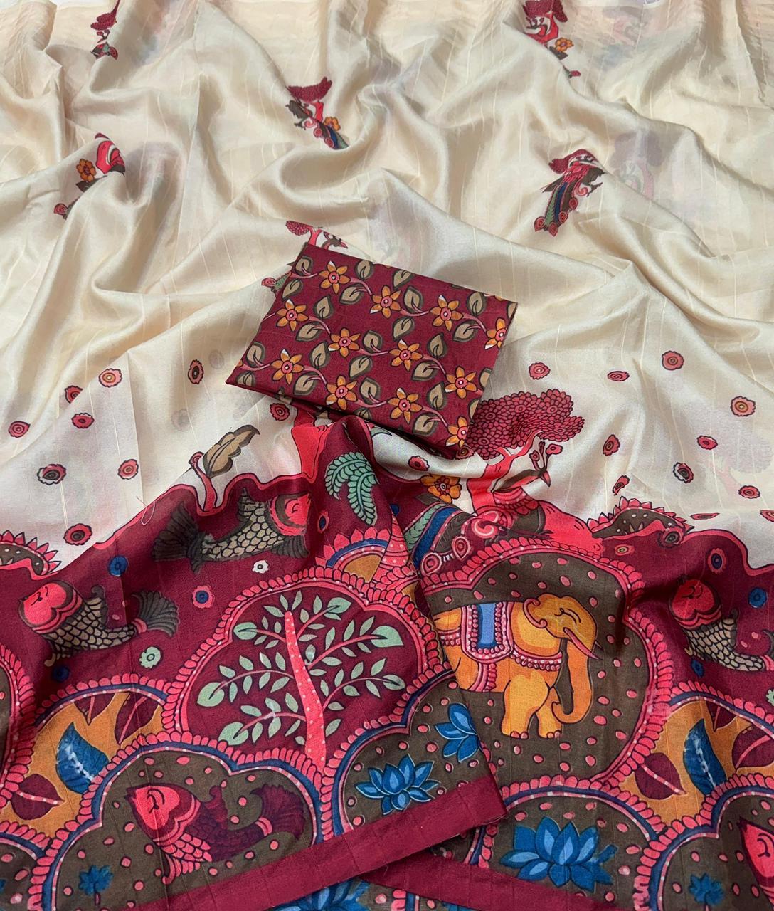 Pure Handloom Tussar Silk Saree