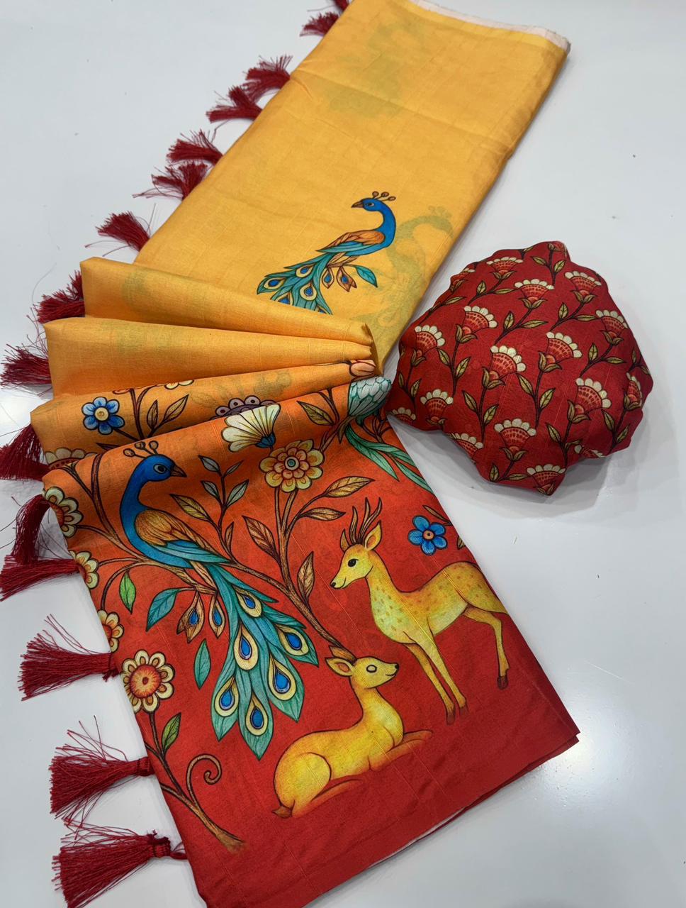 Pure Handloom Tussar Silk Saree