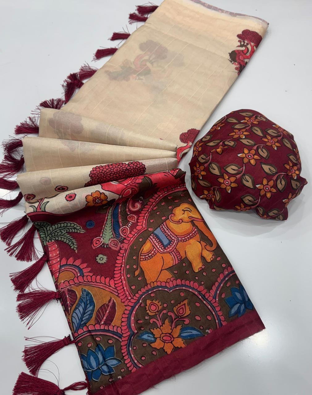 Pure Handloom Tussar Silk Saree