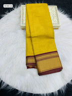 Premium Kanchivaram Silk Saree – Exclusive Checks & Contrast Jacquard Blouse