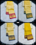 Premium Kanchivaram Silk Saree – Exclusive Checks & Contrast Jacquard Blouse