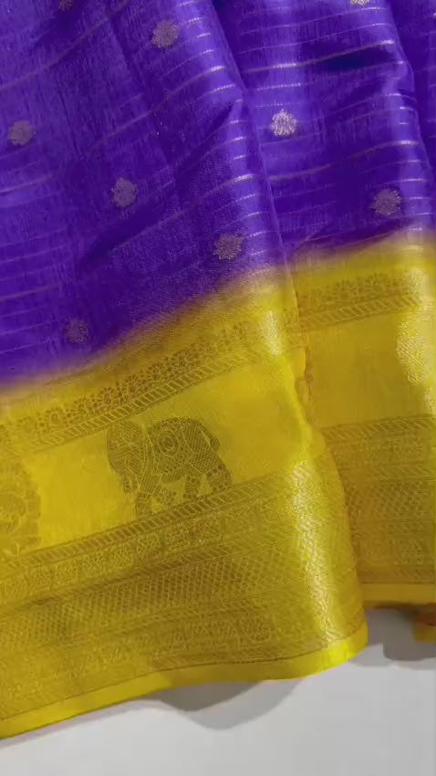 Semi Dola Saree with Floral Butti & Weaving Borders – Elegant Ethnic Wear for Boutique Displays & Festive Gifting