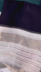 Heavy Mysore Silk Saree with Allover Weaving & Two-Tone Padding Border