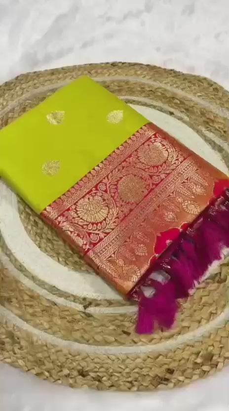 Pure Banarasi Silk Saree with Rich Mina Work & Butti Design – Regal Grandeur for Boutique Displays & Wedding Season Gifting