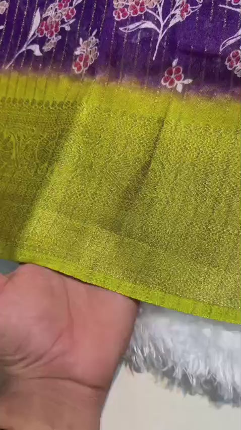 Semi Dola Saree with Riko Zari & Floral Butti – Elegant Daily Wear for Boutique Buyers & Bulk Orders