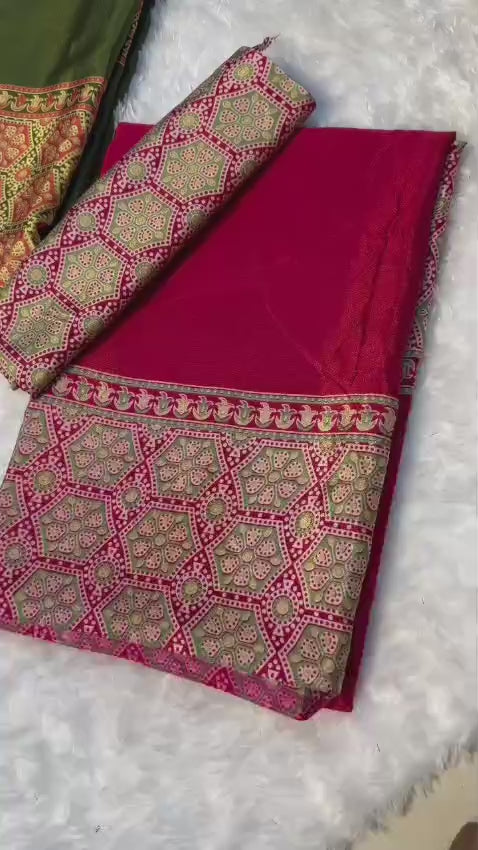 Semi Gajji Silk Saree with Heavy Finish & Optional Latkan – Rich Ethnic Elegance for Boutique Displays & Bulk Orders