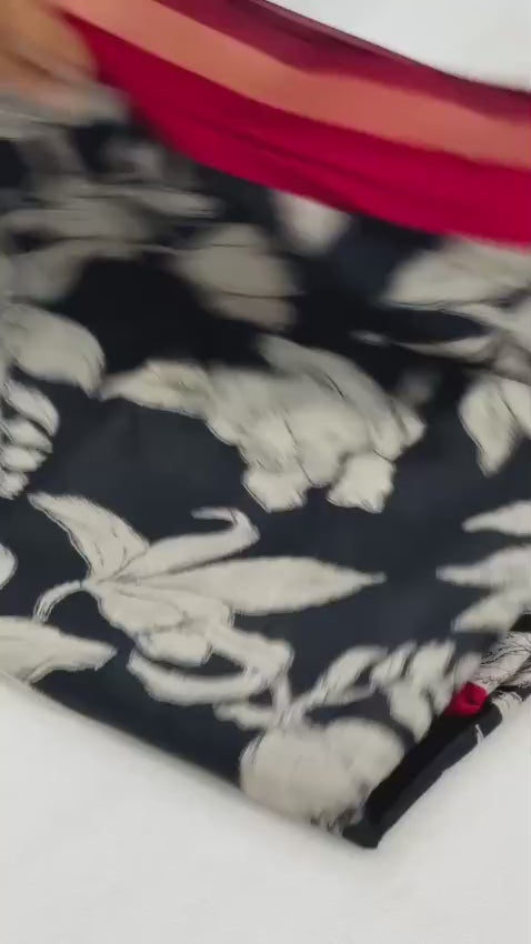 Mangalagiri Silk Saree with Zari Border & Kalamkari Pallu – Elegant Boutique Collection