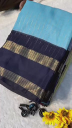 Heavy Mysore Silk Saree with Allover Weaving & Two‑Tone Padding Border – Premium Boutique Wear & Festive Gifting