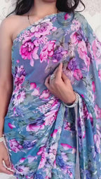 Premium Georgette Floral Saree Collection – Soft, Lightweight & Stylish New Arrival