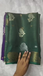 Premium Crepe Silk Saree – Jacquard Butta & Lining Weave.