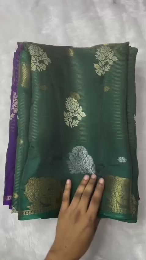 Premium Crepe Silk Saree – Jacquard Butta & Lining Weave.