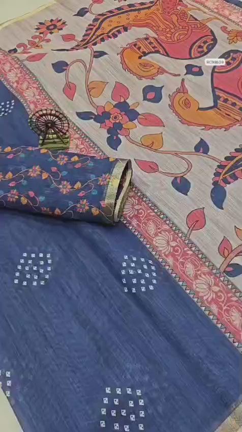 Premium Pure Soft Linen Cotton Saree