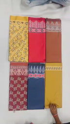 Exclusive Ajrakh Print Soft Modal Silk Saree with Rich Pallu & Contrast Blouse – Premium Arrival