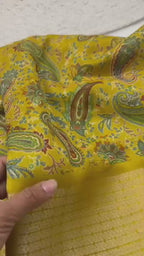 Heavy Marsh Mellow Saree with Floral Print & Golden Zari Border – Premium New Arrival