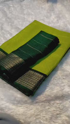 Heavy Mysore Silk Saree with All-Over Weaving & Two-Tone Padding Border – Regal Elegance for Boutique Displays & Festive Bulk Orders