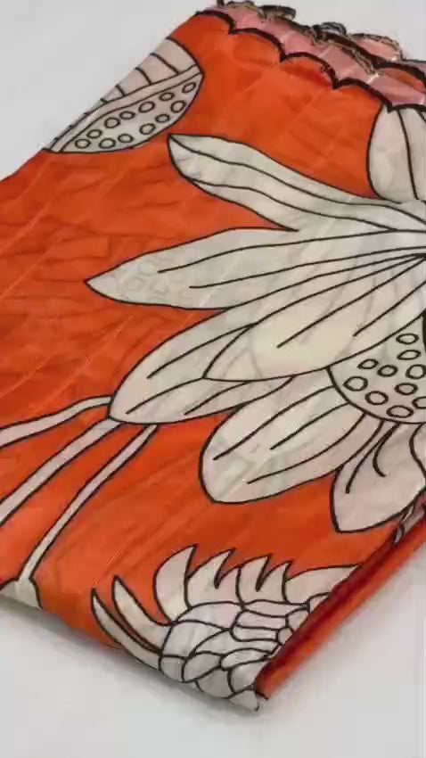 Handloom Tussar Silk Saree with Kalamkari Digital Print & Arco Border – Premium Collection