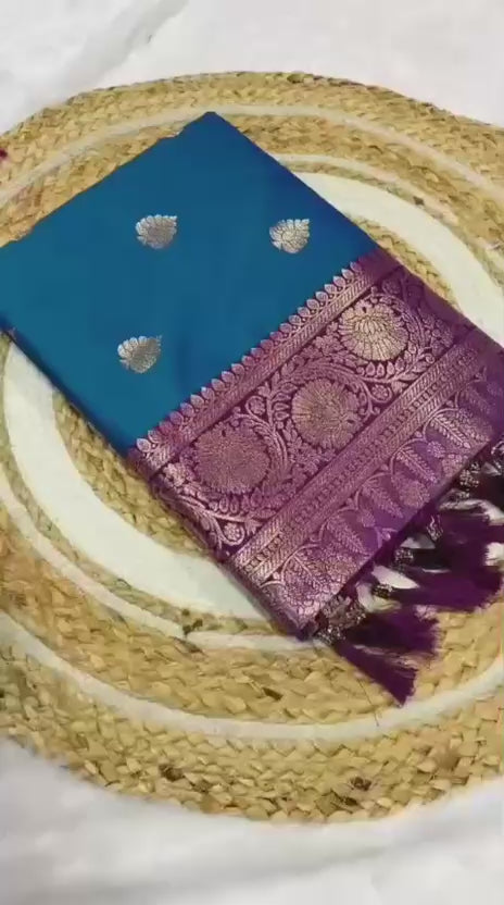 Pure Banarasi Silk Saree with Rich Mina Work & Butti Design – Regal Grandeur for Boutique Displays & Wedding Season Gifting