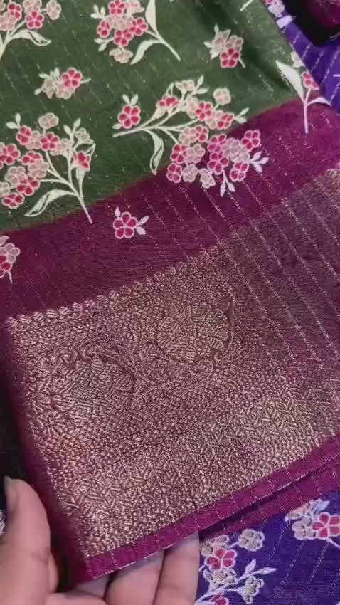 Semi Dola Saree with Riko Zari & Floral Butti – Elegant Daily Wear for Boutique Buyers & Bulk Orders